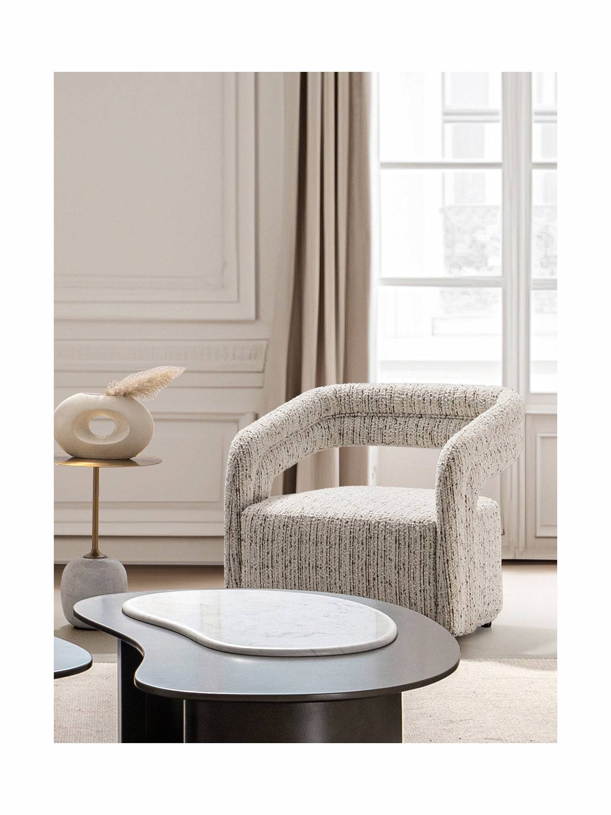 Lounge chair in interior setting
