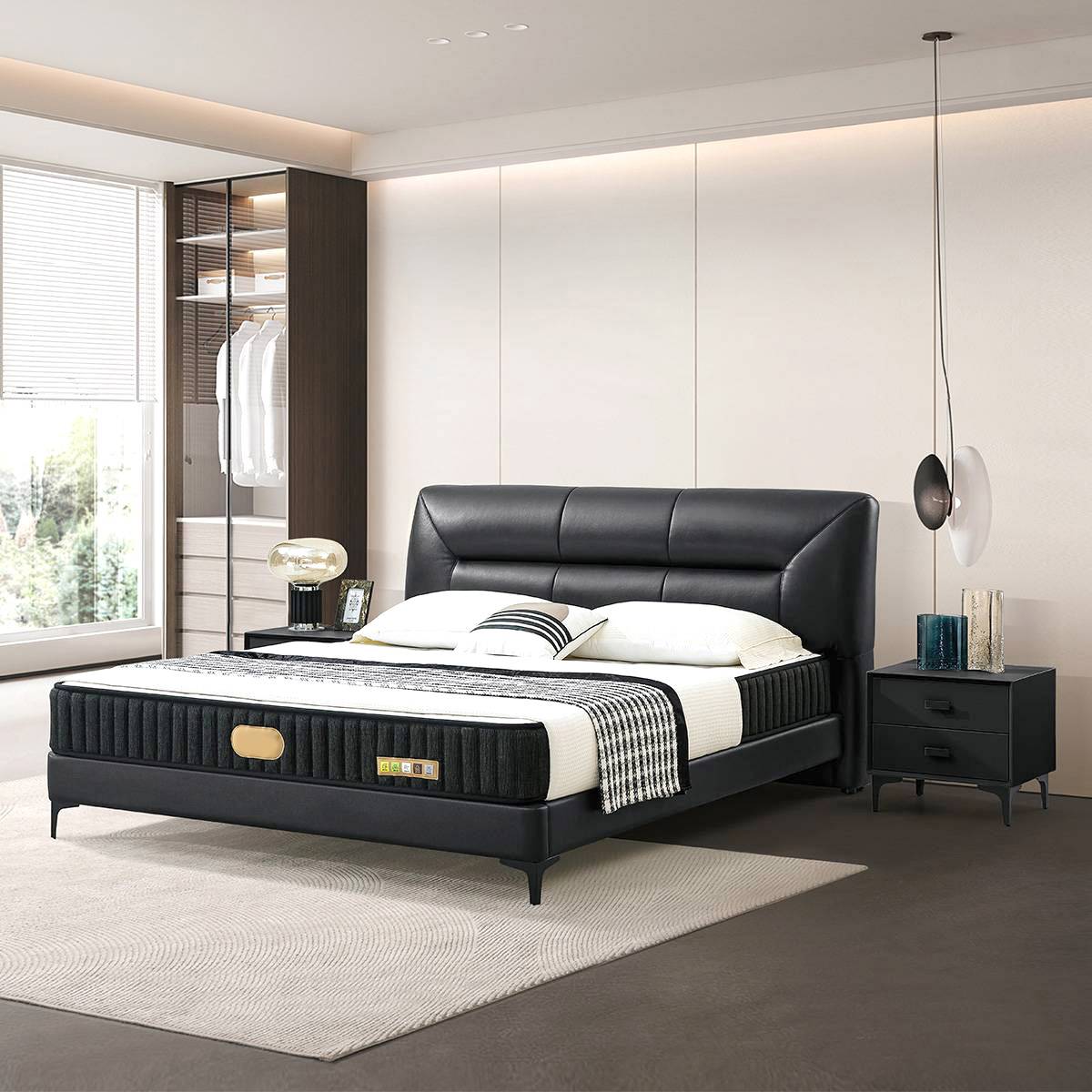 Genuine Leather Soft Bed (B04-8925)