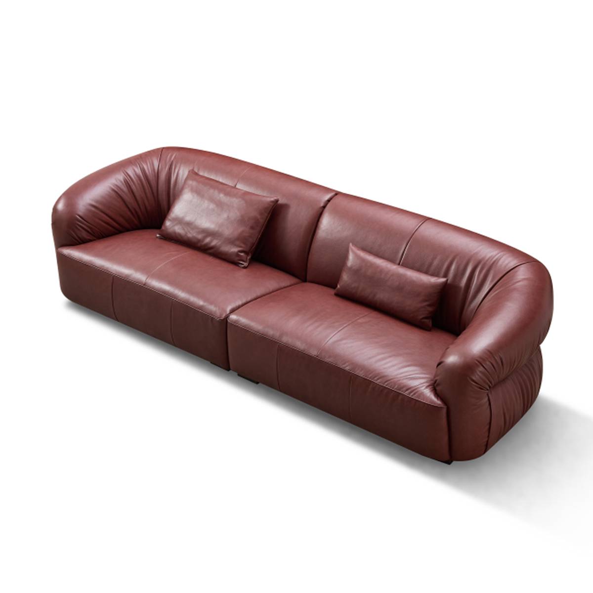 Vintage Leather Full Leather Split 4-Seater Sofa (B12-9190)