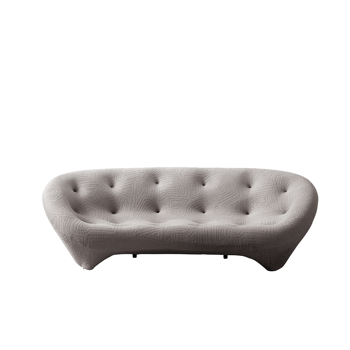 Grey shell sofa front view