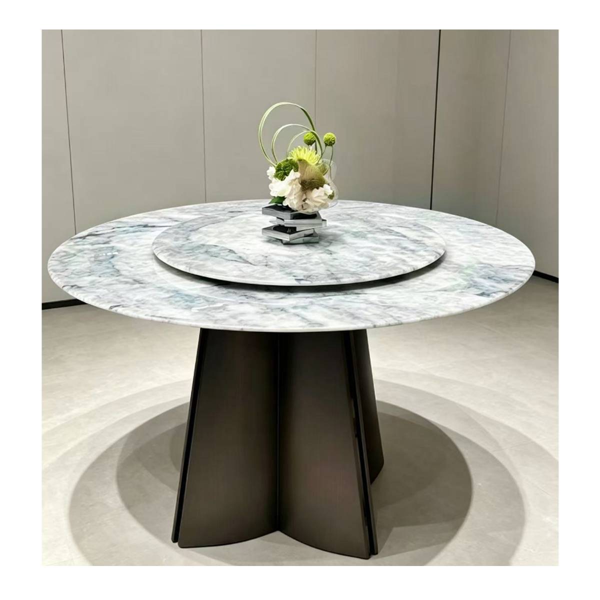 Iceland Blue Luxury Crystal Stone Round Dining Table (Z88-9978WY)