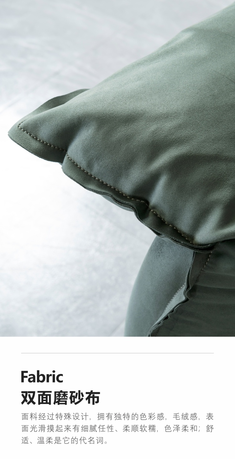 Text description of the double-sided sandblasted fabric