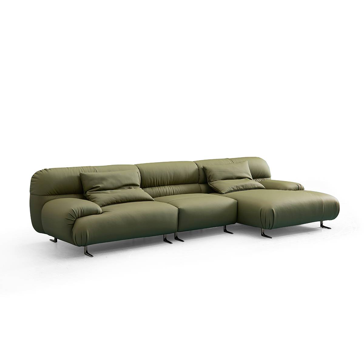 Full Grain Leather Sofa 1+1+Chaise (B12-9178)