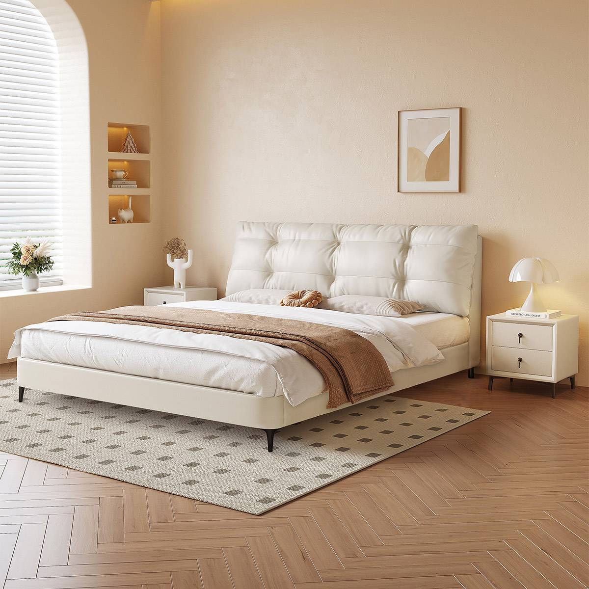 Xiao Xian Nv Eco-Leather Upholstered Bed (A72-5010)