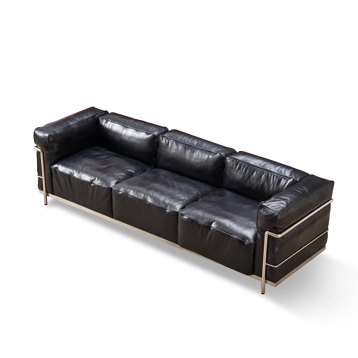 Oiled Cowhide Full Leather 3-Seater Sofa (B12-2333)