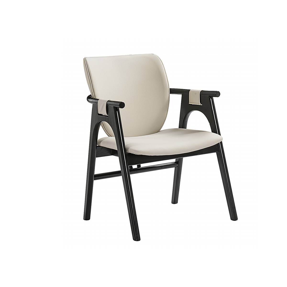 Dining Chair with Armrests and Solid Wood Legs (Z67-A3895)