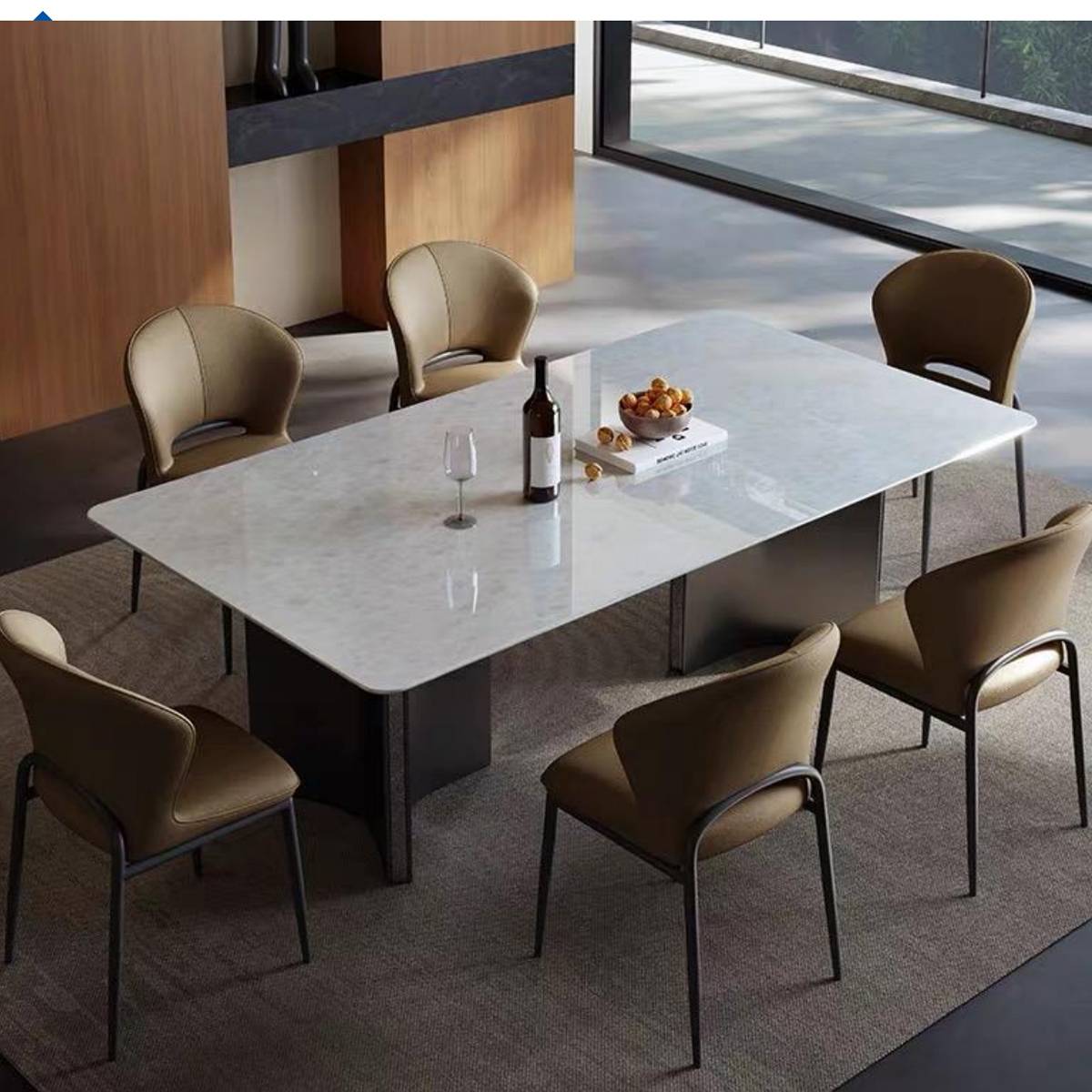 Natural Marble Dining Table with Mercedes-Benz Base (Z60-S101)