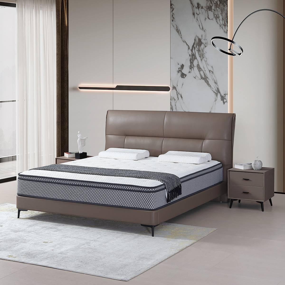 Top-Grain Leather Soft Bed (B11-A982)