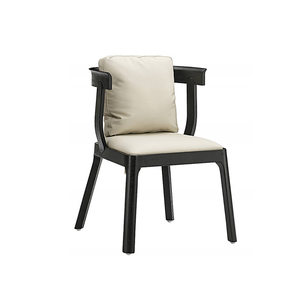 Dining Chair with Armrests and Solid Wood Legs (Z67-A3898)