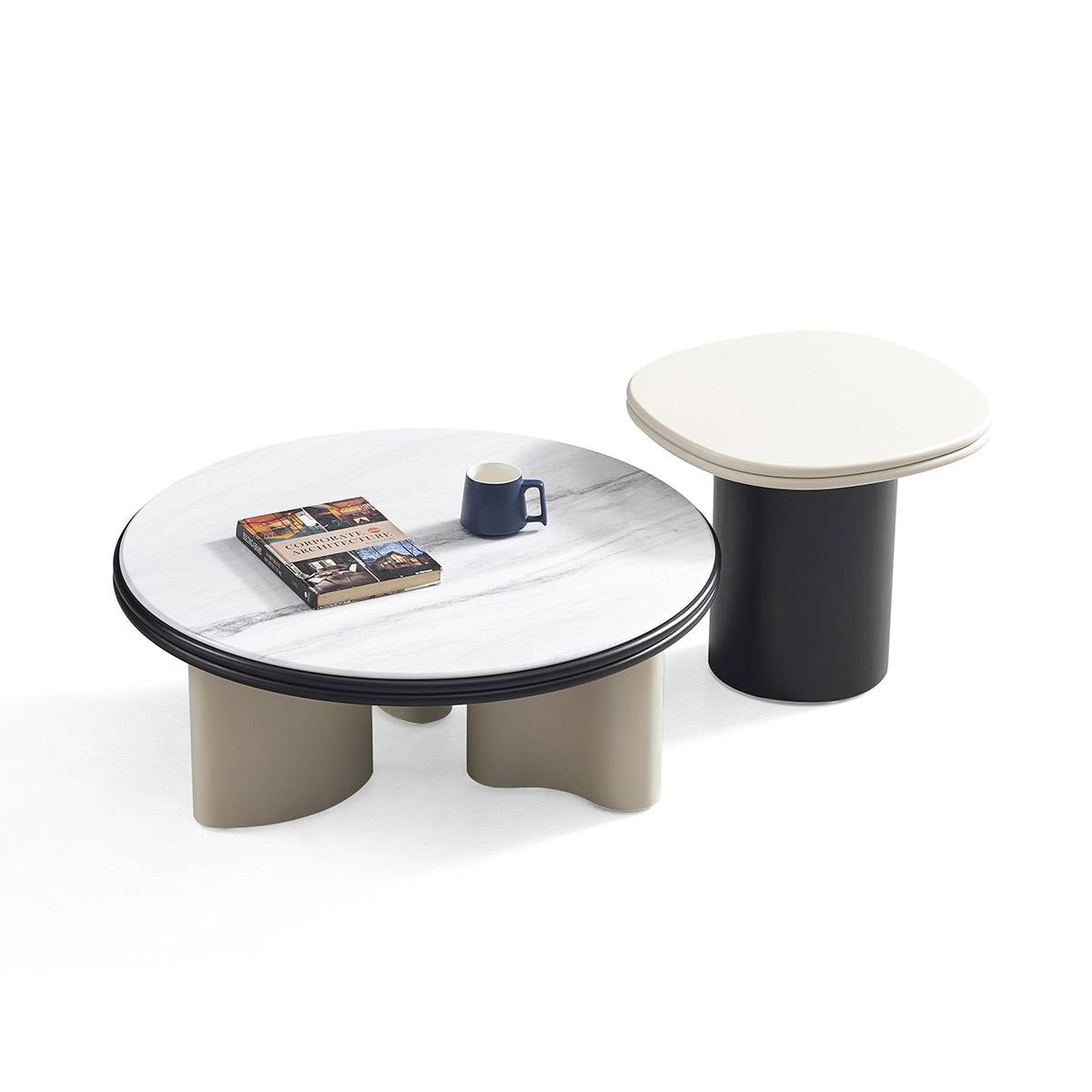 Microcrystalline Stone Top Coffee Table Set (Z85-MC9126)