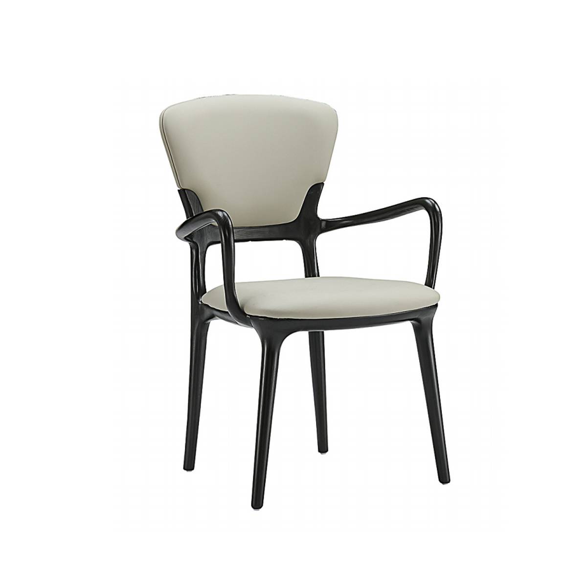 Dining Chair with Armrests and Solid Wood Legs (Z67-A3899)