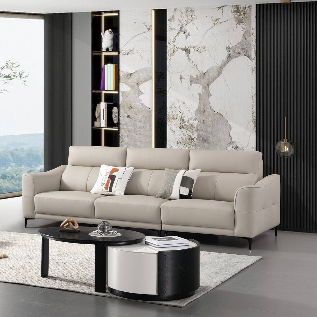 Lifestyle shot of the sofa in a modern living room setting