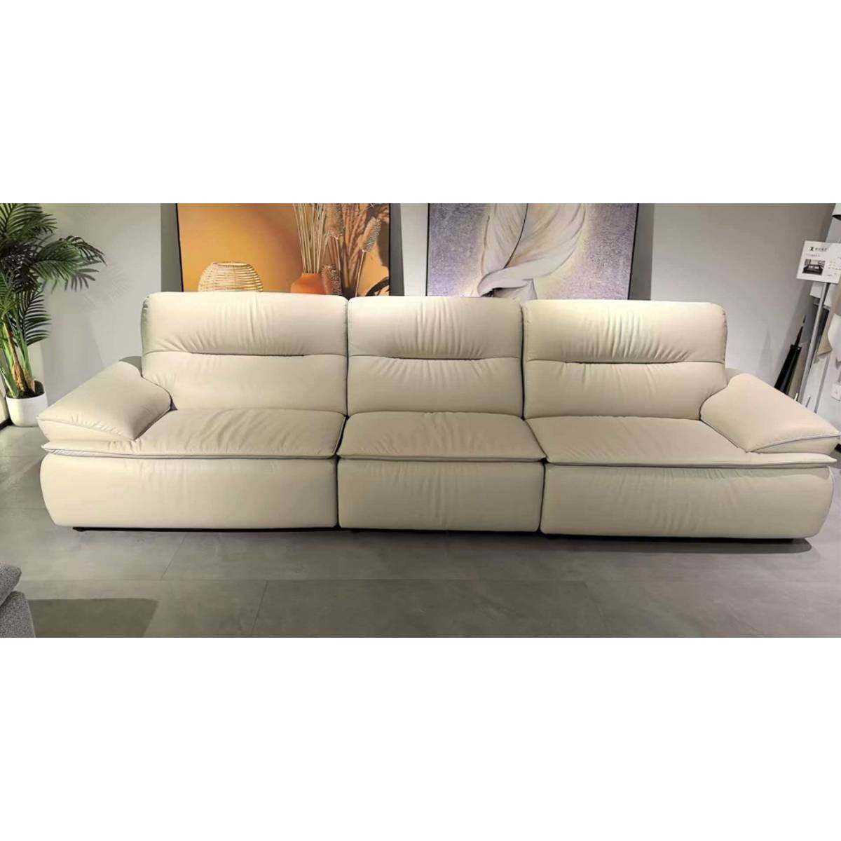 Eco-Leather Straight Sofa (A01-2633)