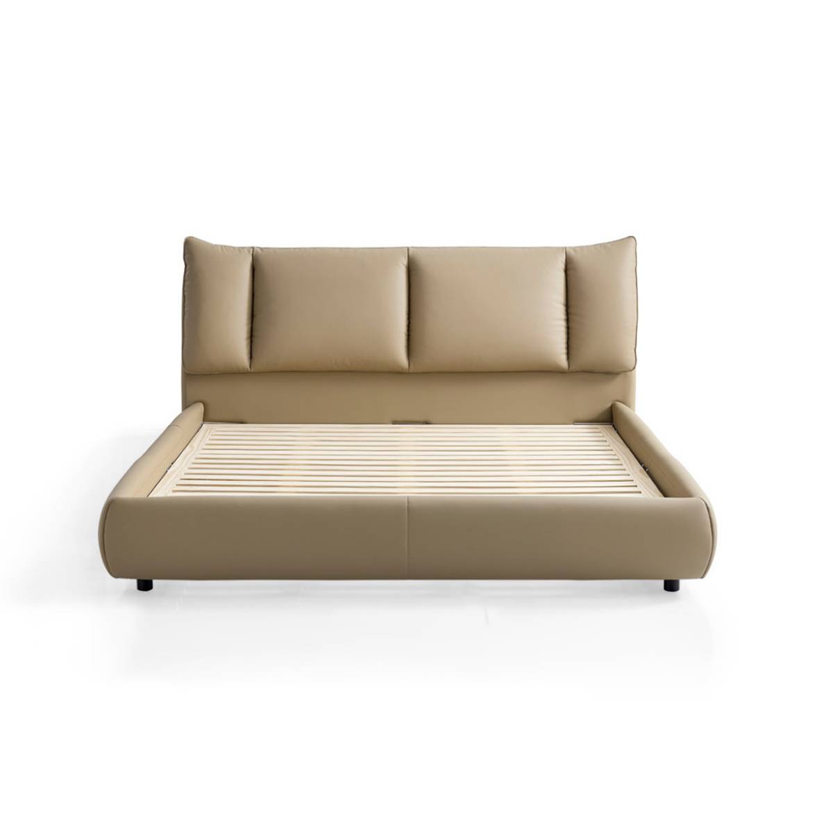 Technical line drawing showing top and side views of the bed with dimensions 230x200x100.