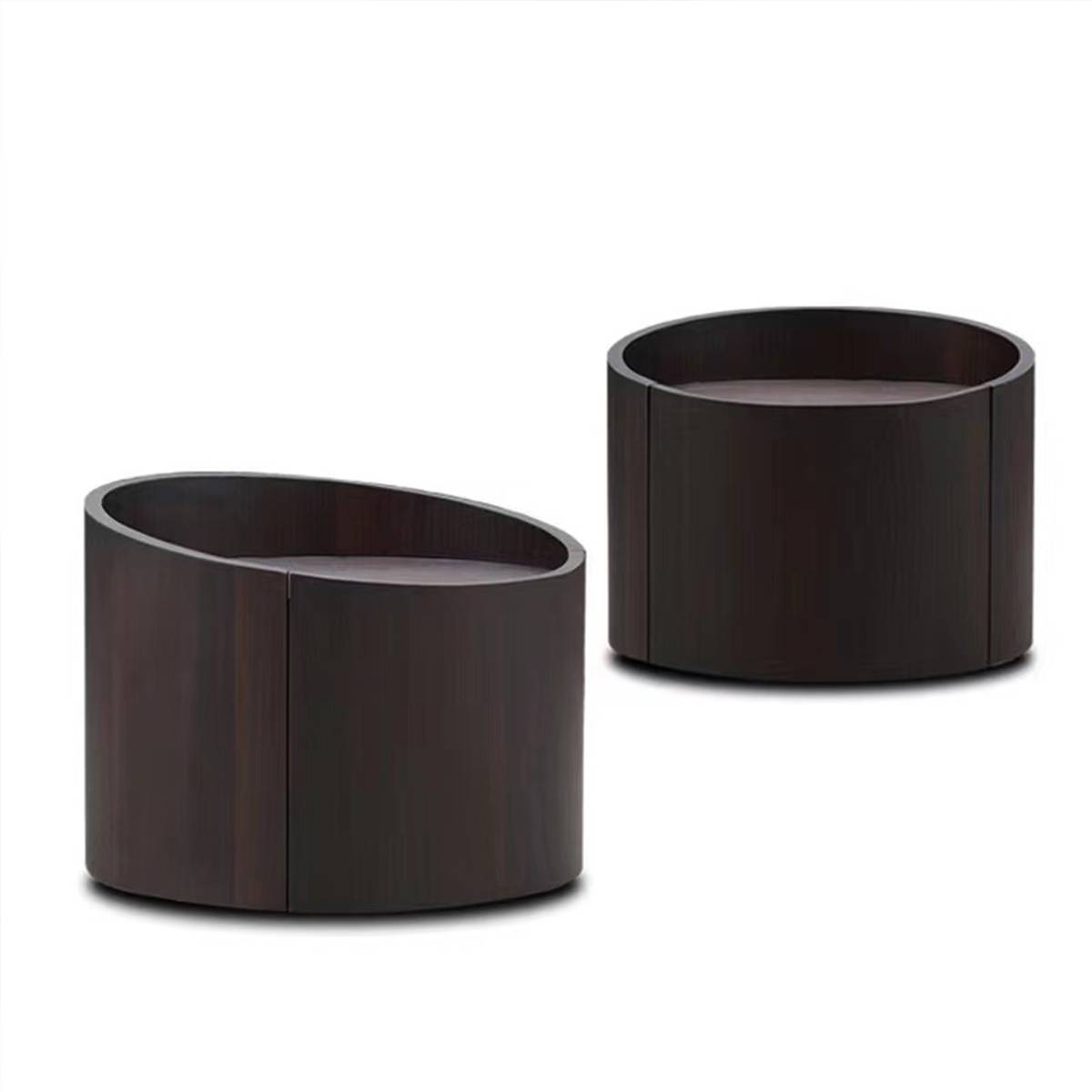 Bedside Table (Z35-Veneer No.5 Round Cabinet)