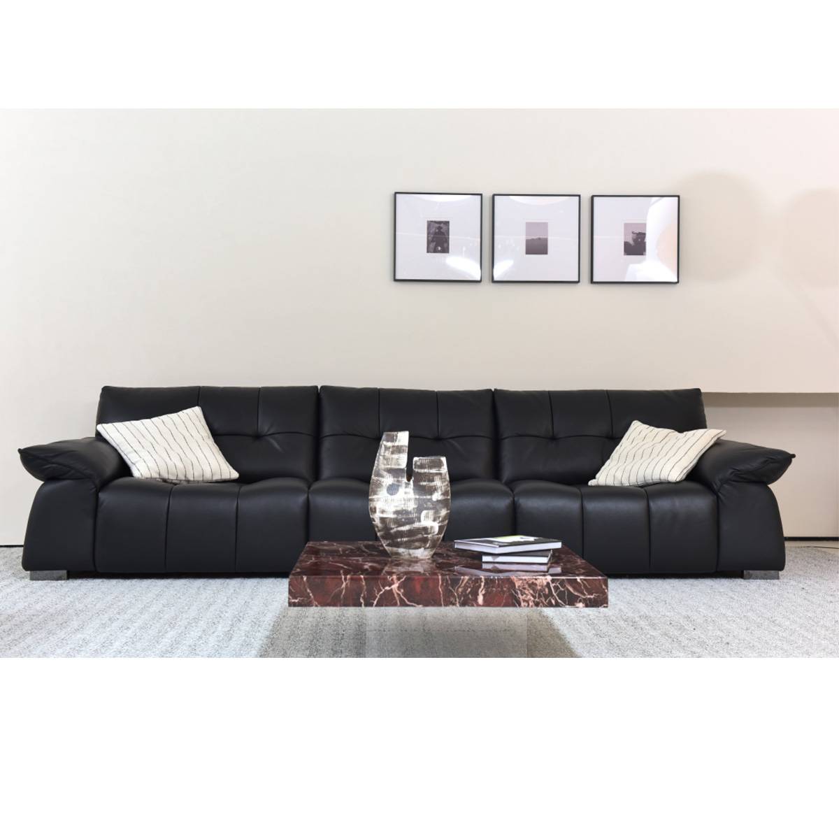 Genuine Leather Straight Sofa (B22-P3285)