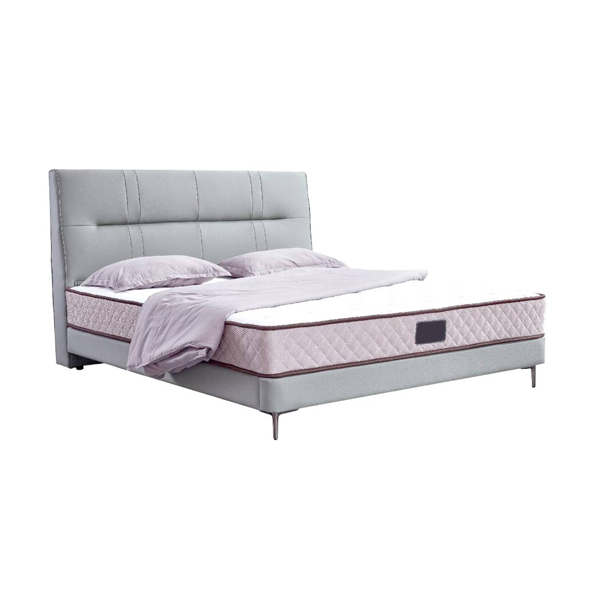 Top-Grain Leather Upholstered Bed (A19-7013)