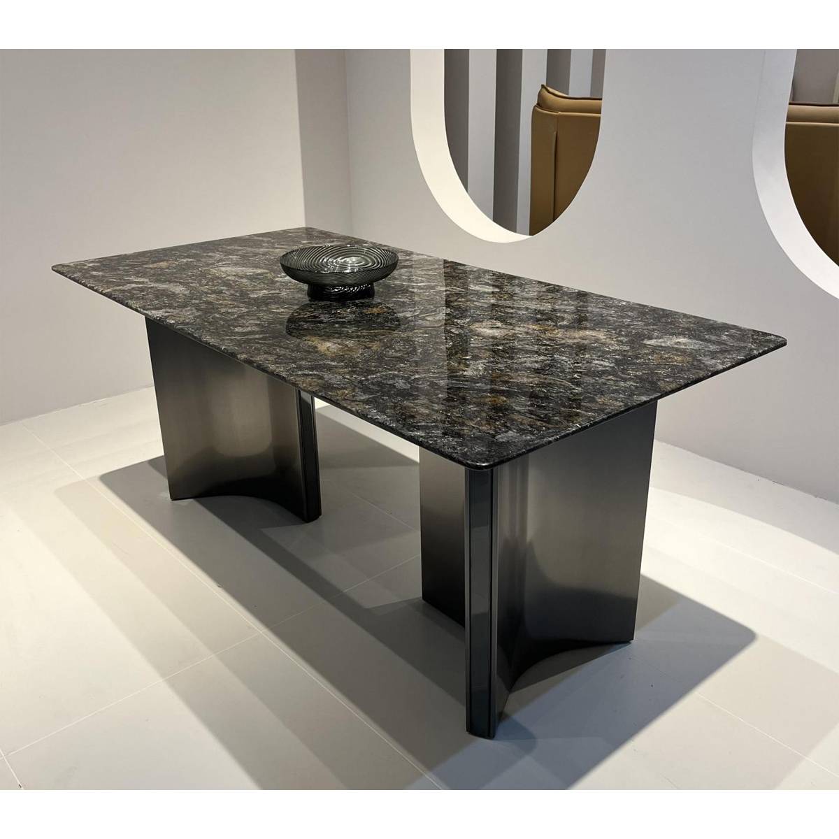 Platinum Diamond Luxury Stone Dining Table