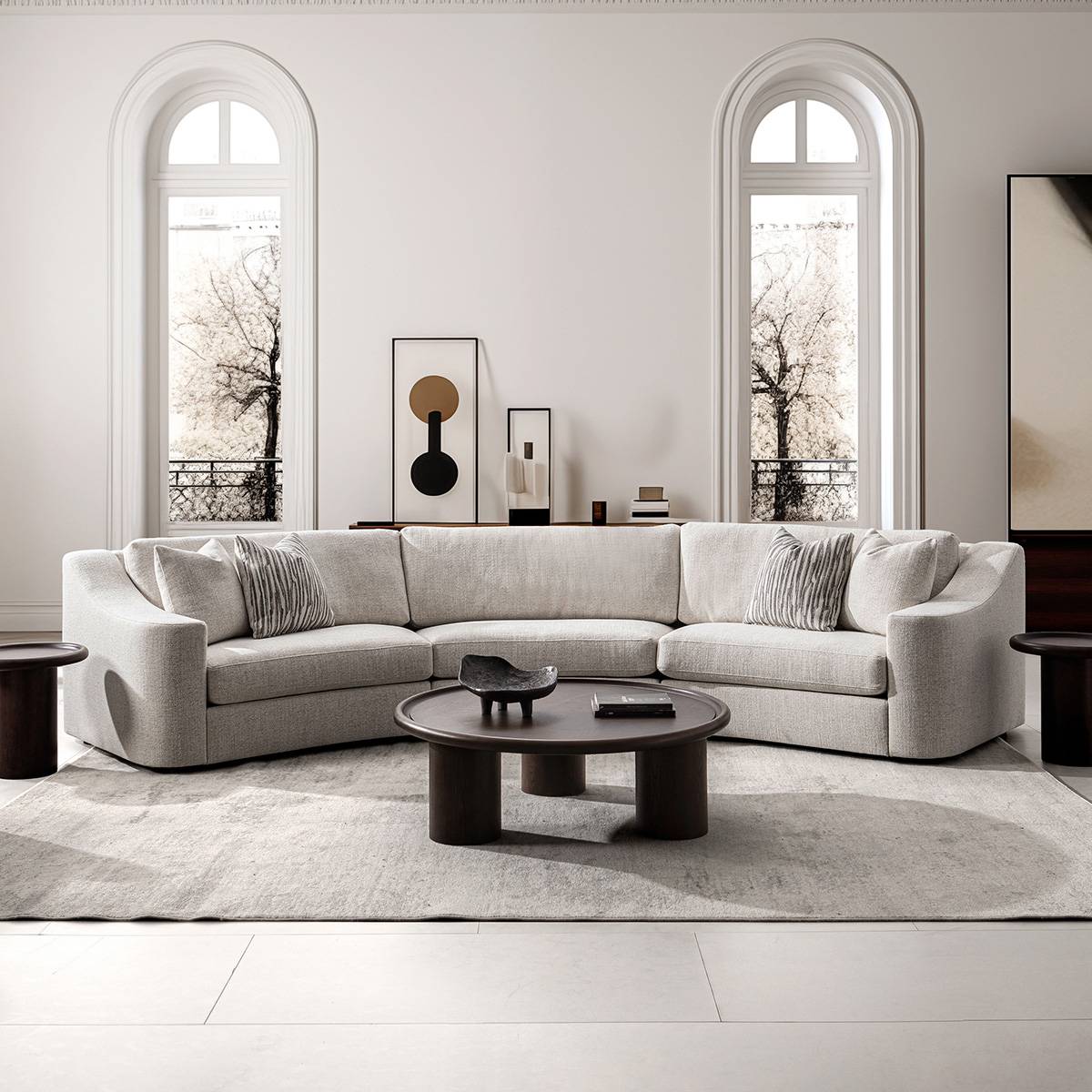 Lifestyle image of the sofa in a modern living room setting