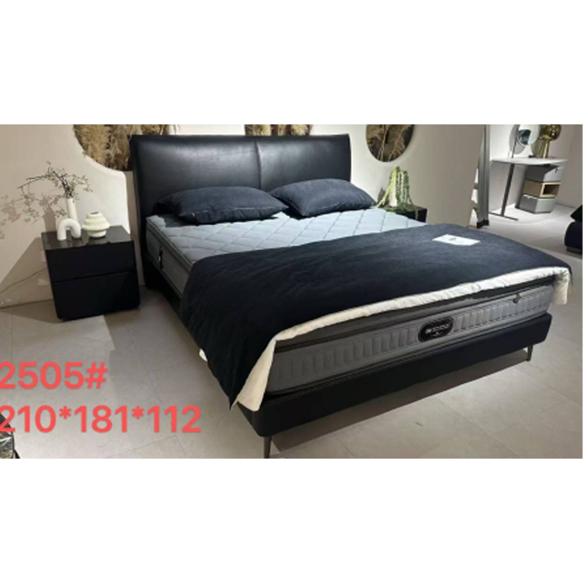 Genuine Leather Soft Bed (B17-2505)