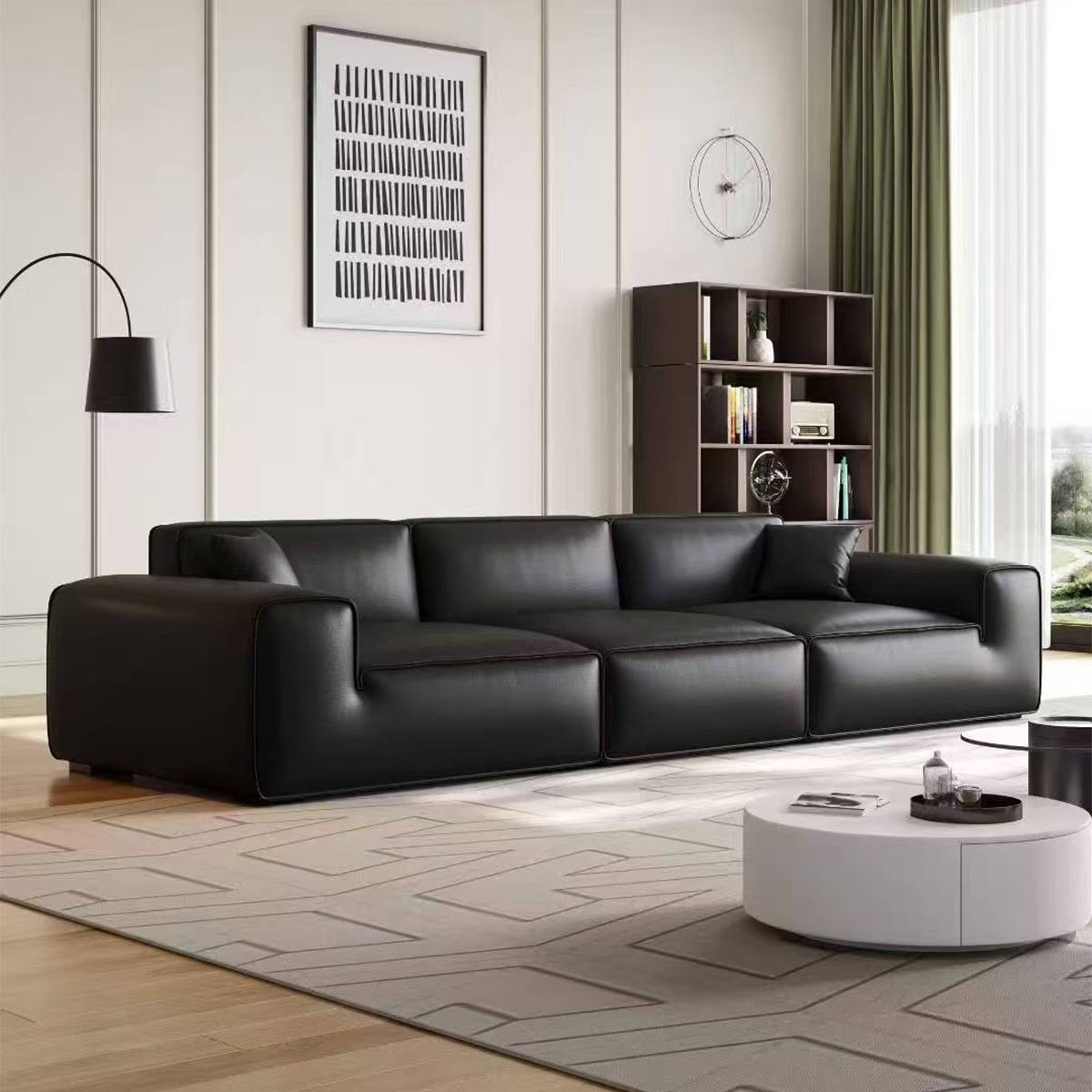 Big Black Bull Straight Sofa (A72-Big Black Bull)