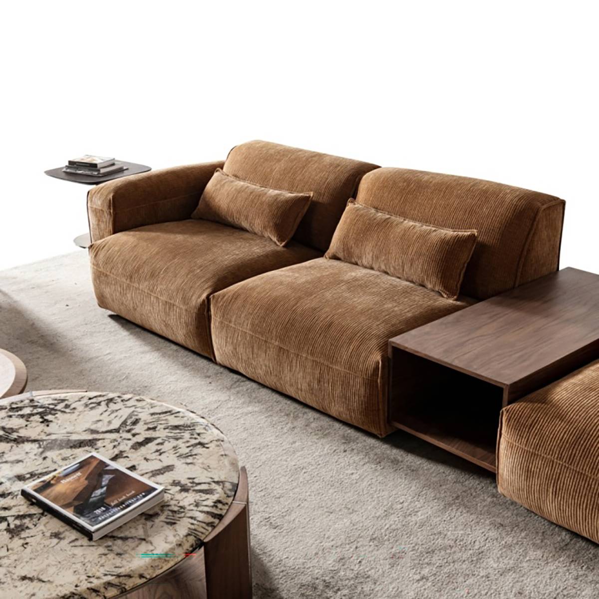 Modular Fabric Sofa Straight 3-Seater Split Sofa (B02-460)