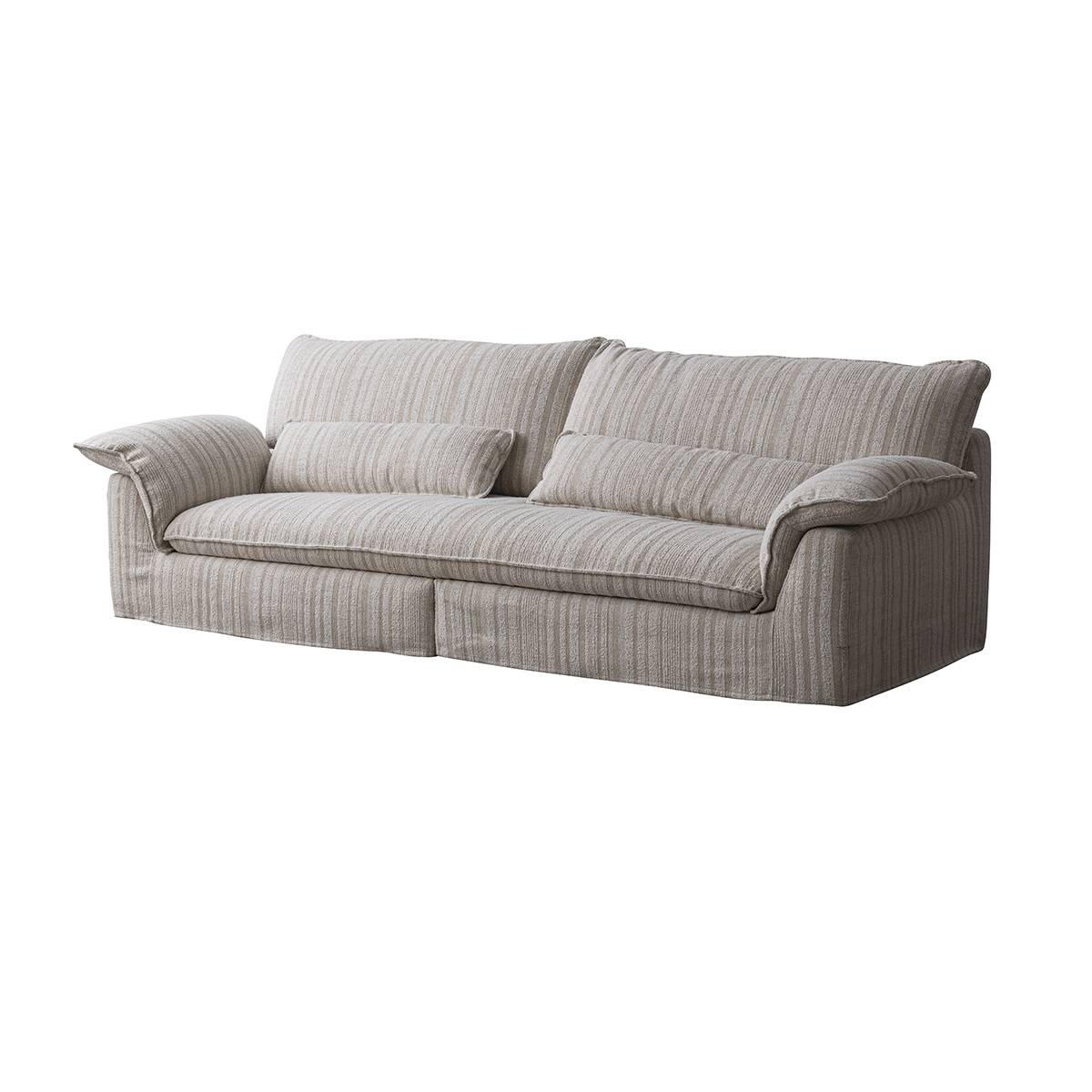 Three-quarter view of the Souffle Fabric Sofa