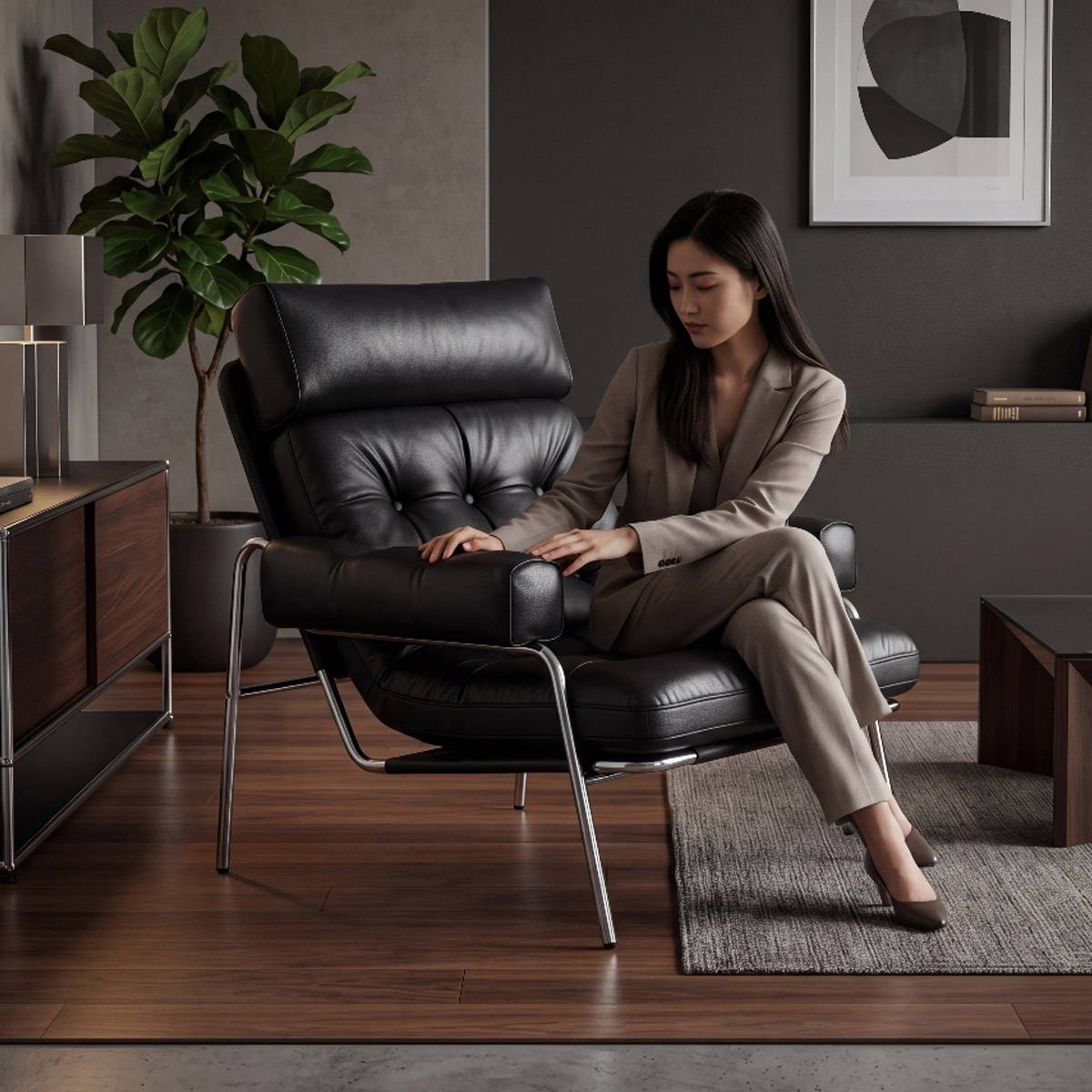 Bauhaus Lounge Chair (A51-Rum Lounge Chair)