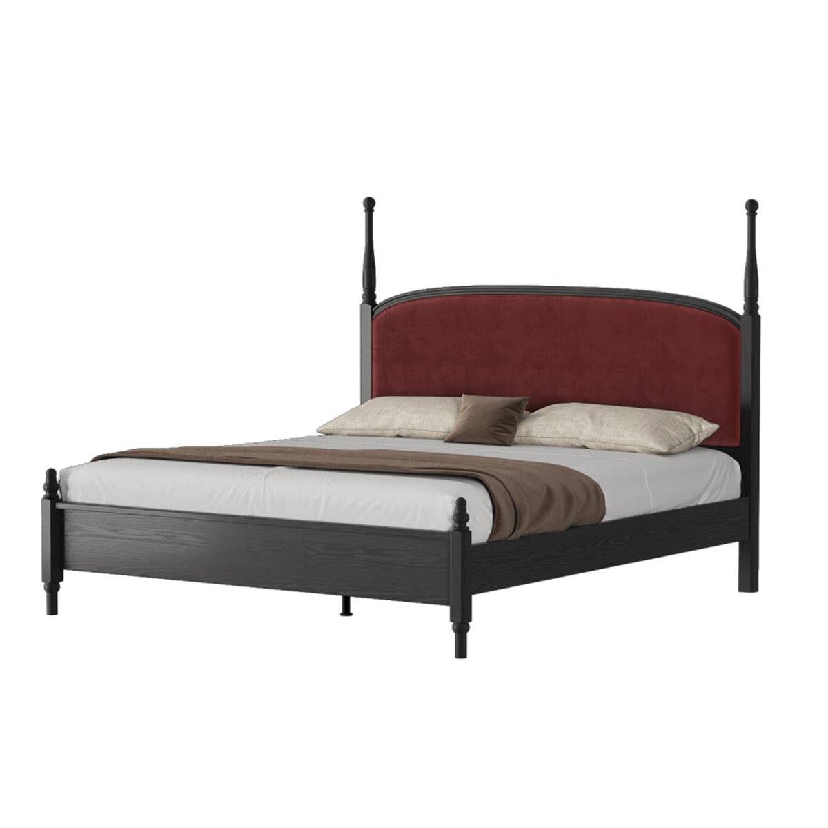 Side profile view of the bed frame