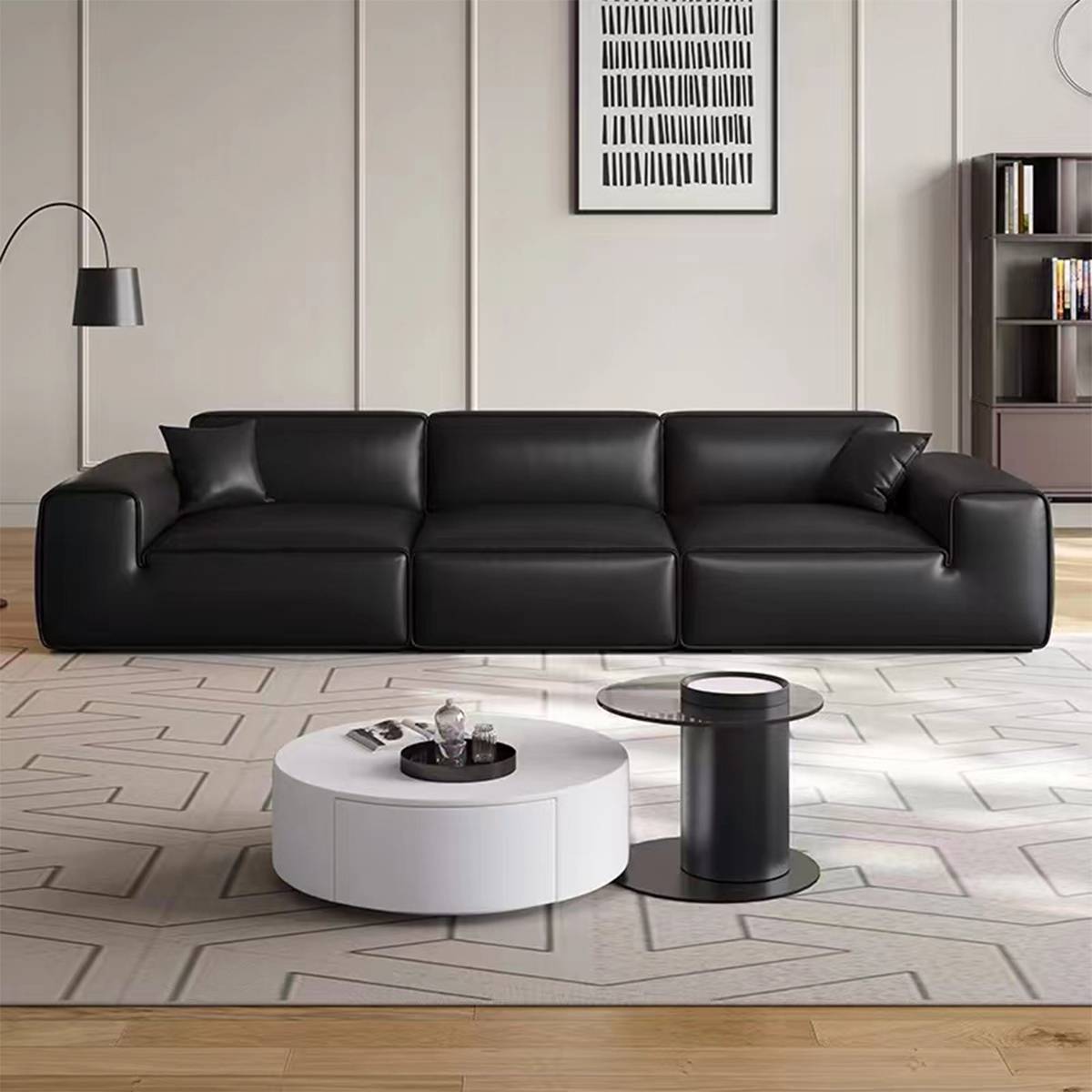 Big Black Bull Eco-Leather 4-Seater Sofa (B12-SF230)