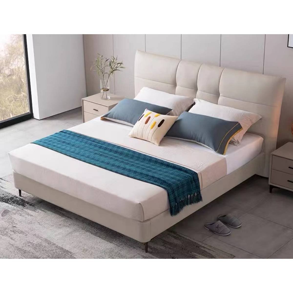Top-Grain Leather Soft Bed (A19-803)