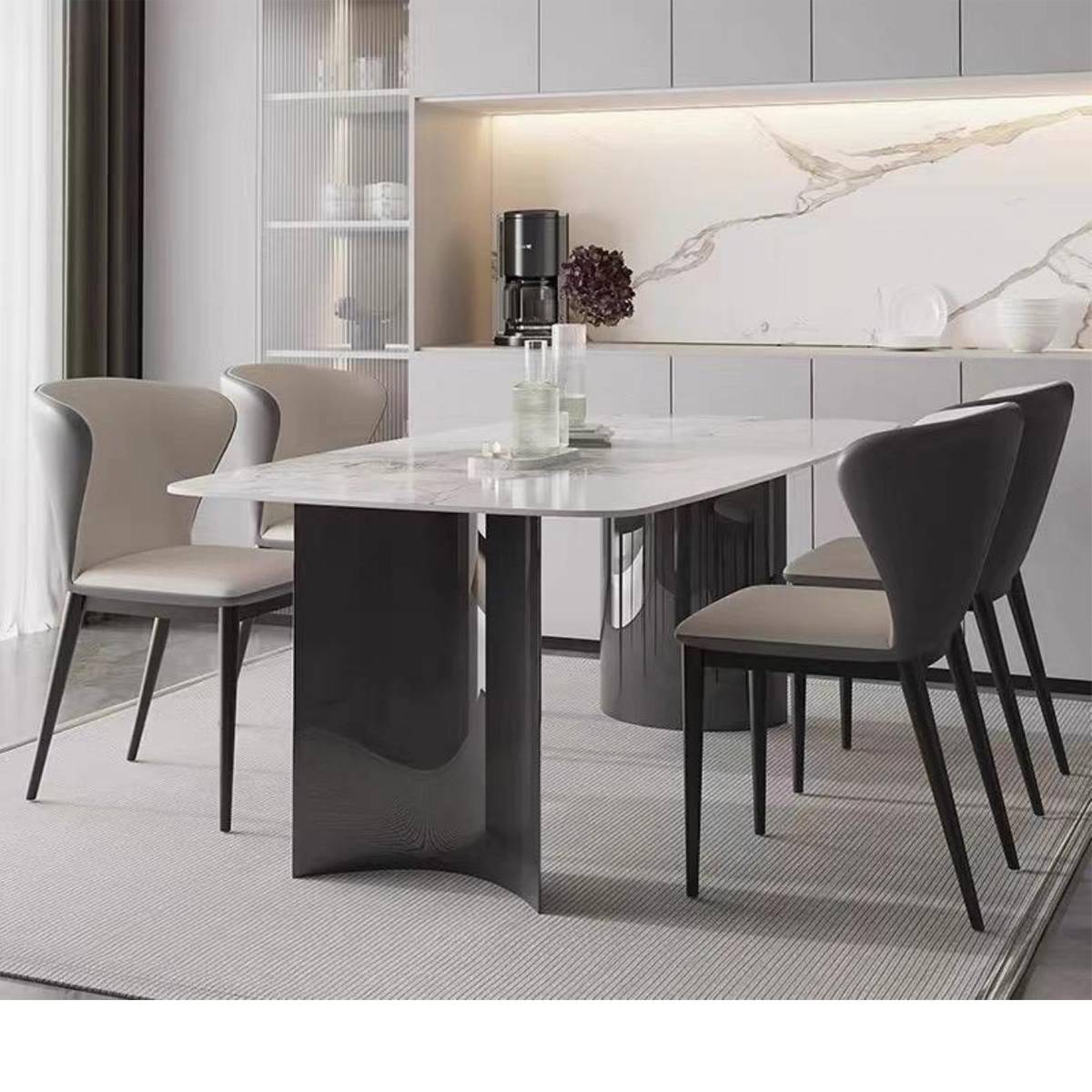 Sintered Stone Crescent Dining Table (Z60-CZ89)