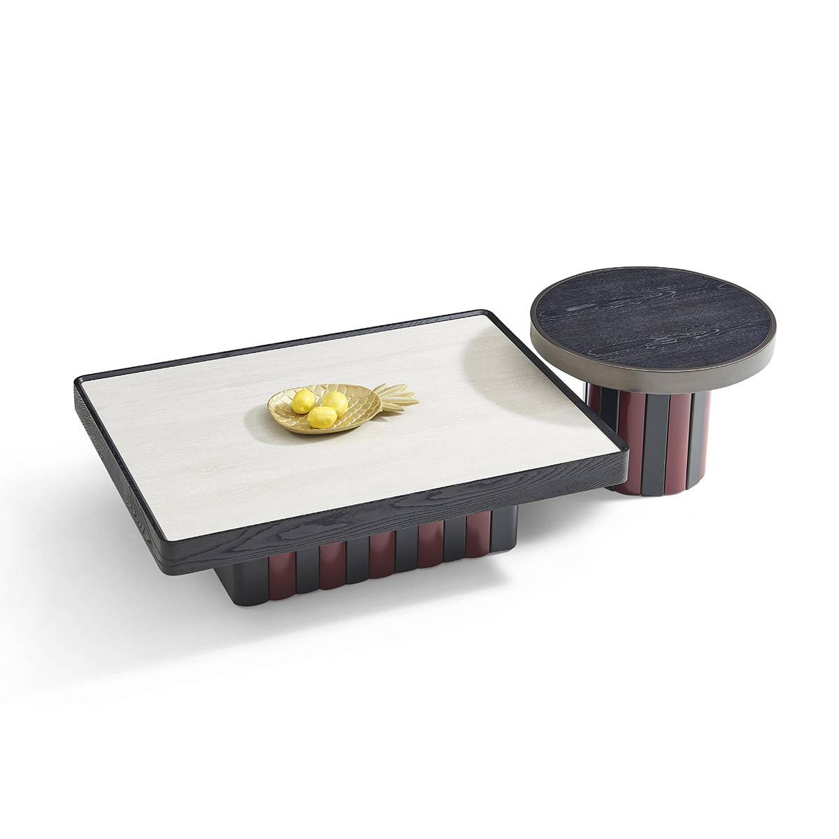 Travertine Sintered Stone Combo Coffee Table (Z85-MC9181)