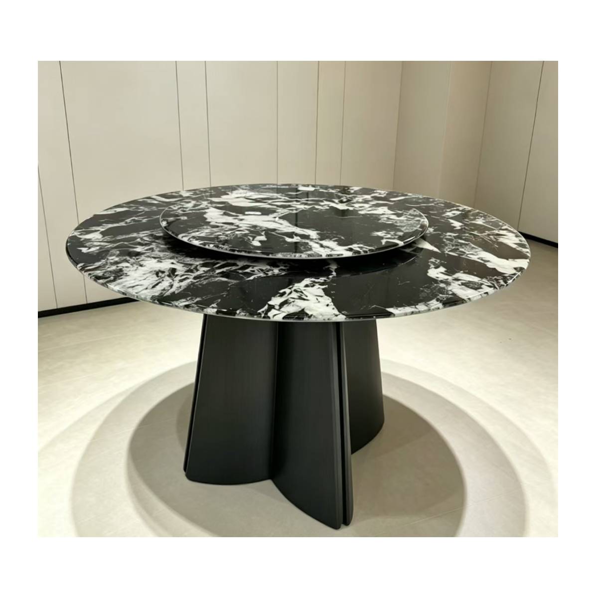 Bulgari Black Luxury Crystal Stone Round Dining Table (Z88-9978WY)