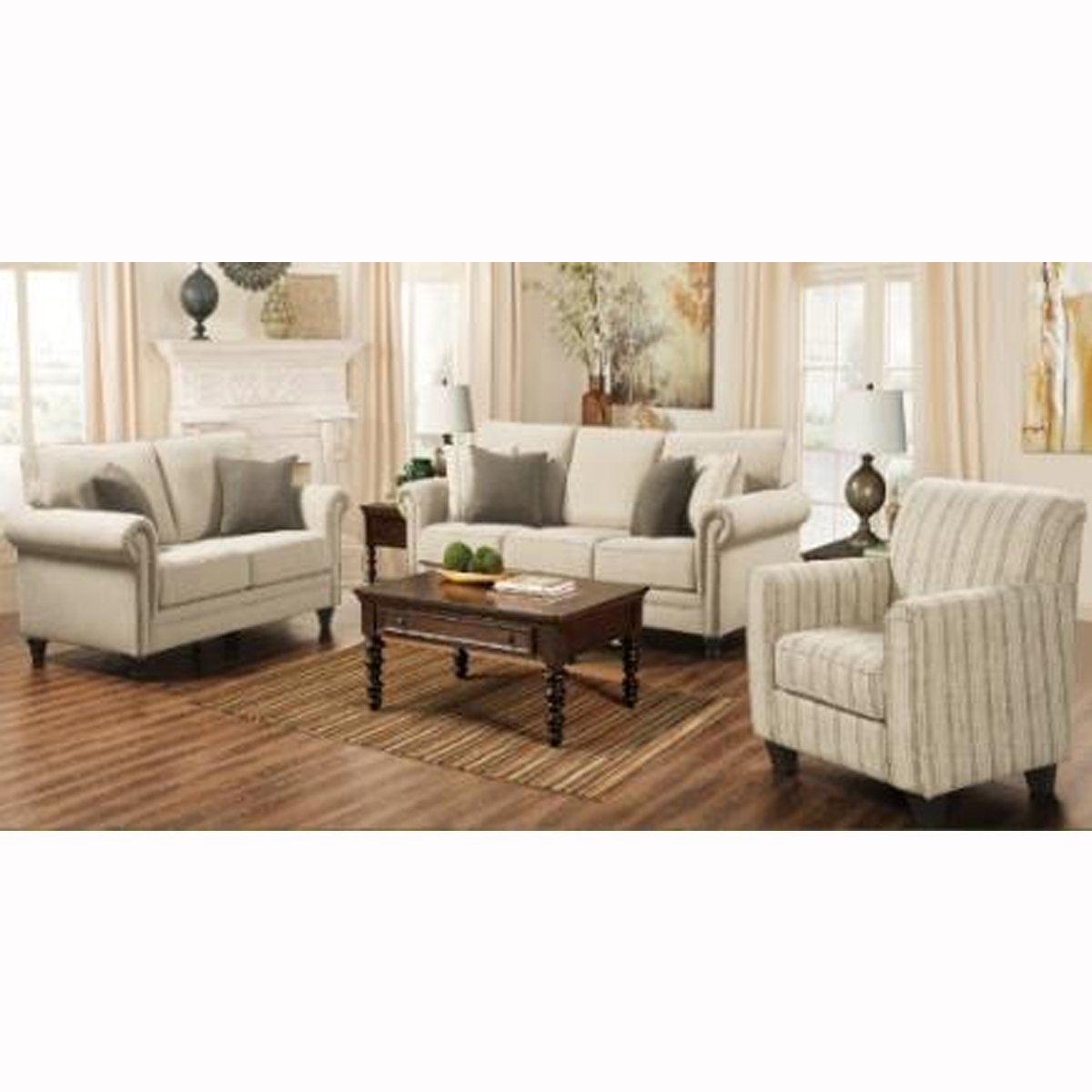 American Style Fabric Sofa 3-Seater (Z02-SA118)
